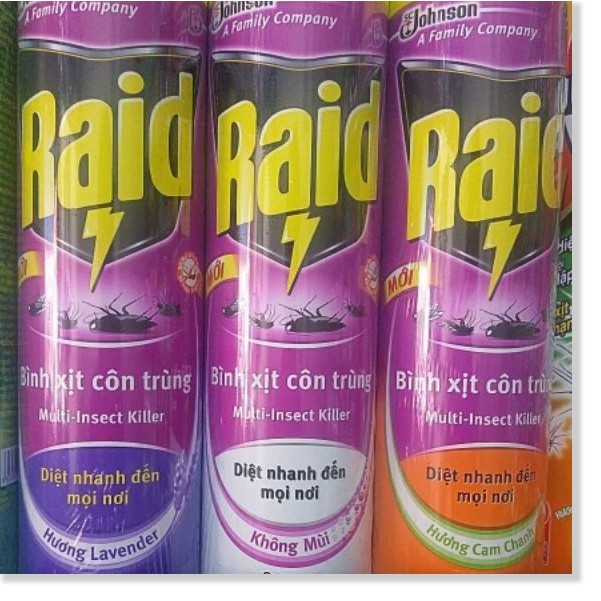Bình xịt côn trùng Raid 600ml TẶNG 15% mỗi bình =700ml Điện Gia Dụng Bảo Minh - Điện Gia Dụng Bảo Minh