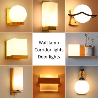 Đèn ngủ treo tường Đèn LED Gắn Tường Bằng Gỗ Cứng Trang Trí Phòng Ngủ đèn gắn tường