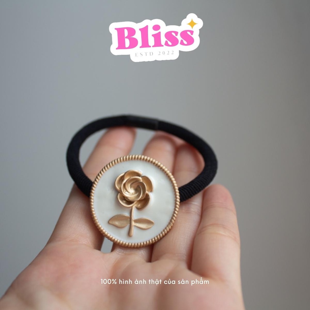 Dây, thun cột tóc hình hoa retro Trendy Bliss Accessories