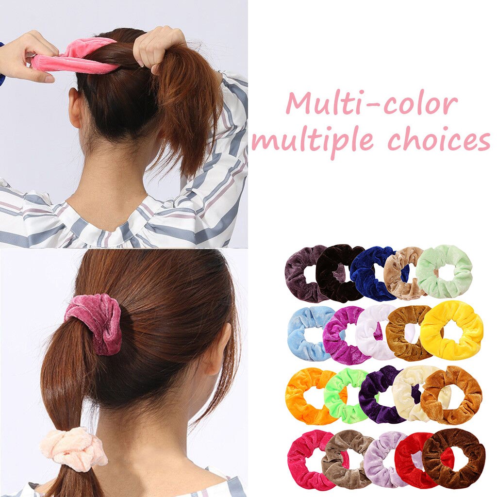 1 Dây Buộc Tóc Vải Nhung Co Dãn Cho Nữ