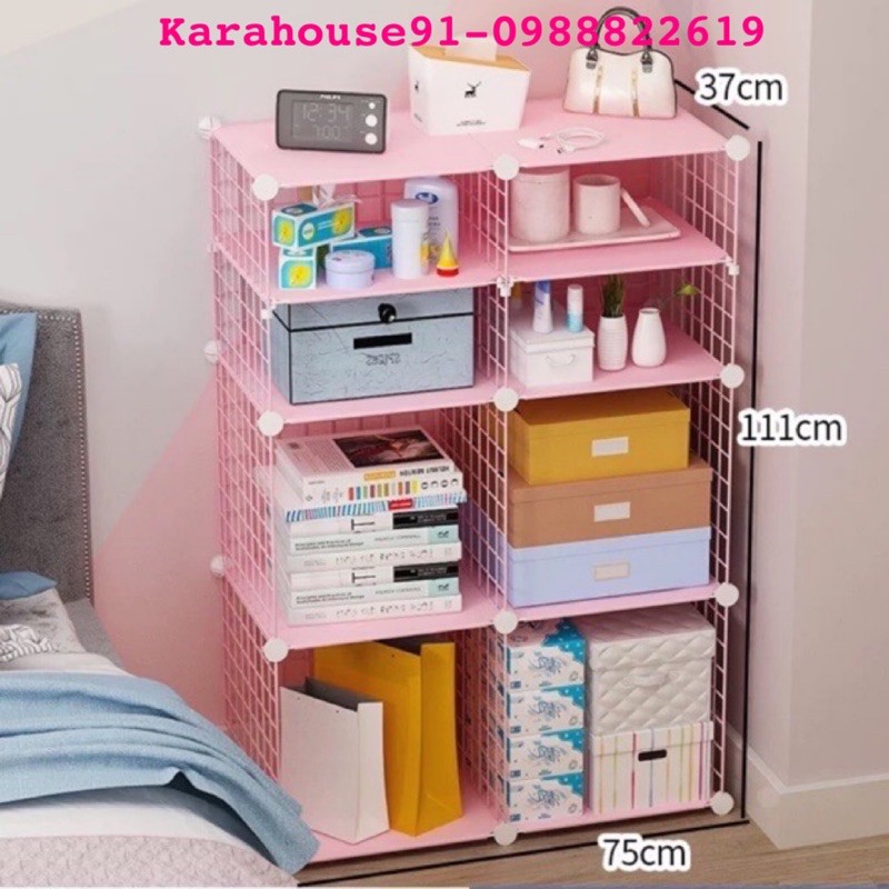 TẶNG 1 MÓC CÀI 20K- KỆ LƯỚI 8 NGĂN ĐỰNG ĐỒ ĐA NẶNG TIỆN ÍCH