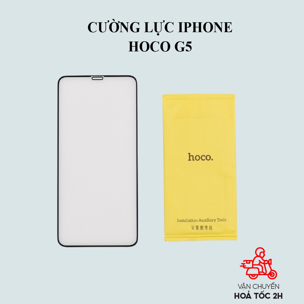 
                        Kính cường lực iphone HOCO G5 FULL màn hình dành cho iPhone 6 đến 13 ProMax
                    