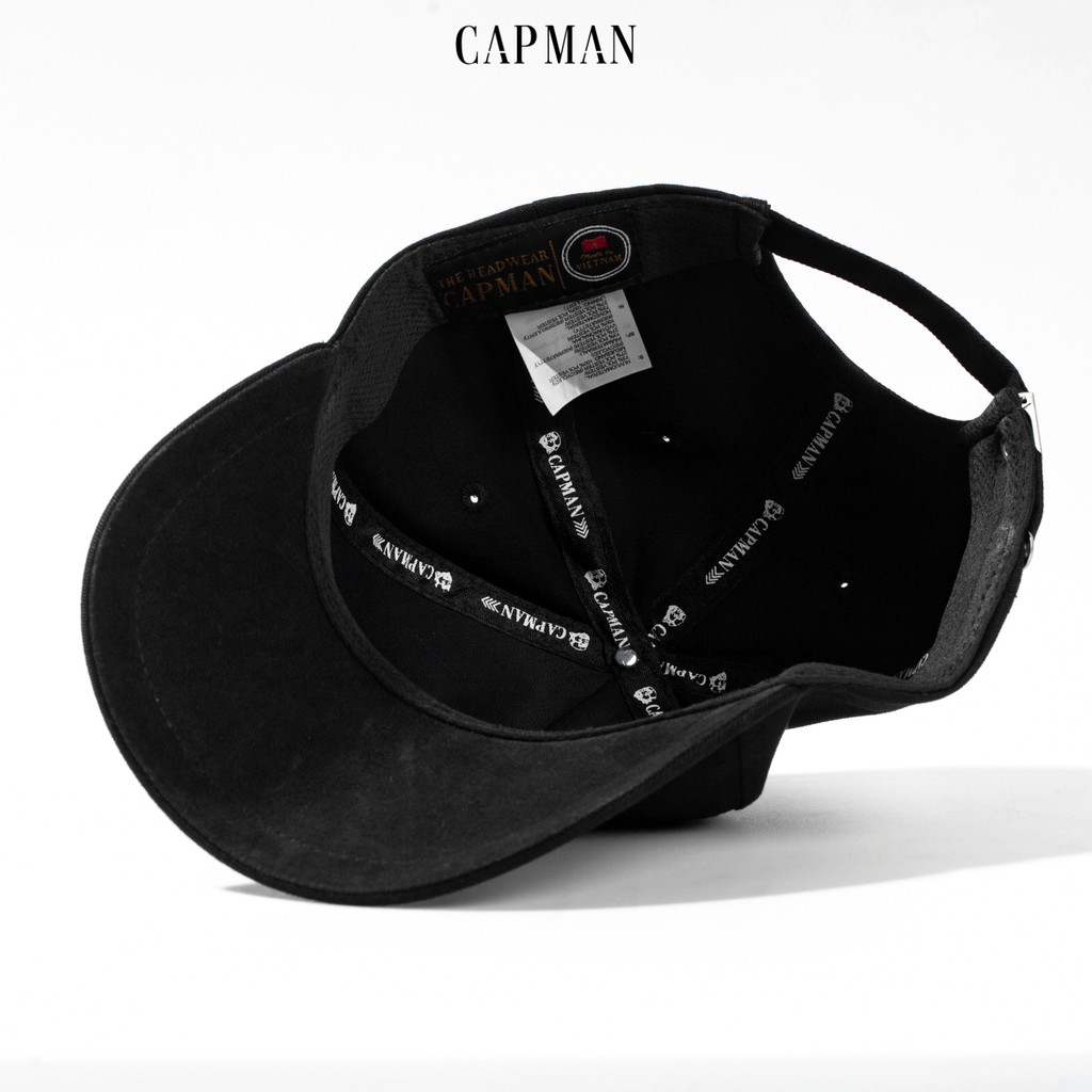 Mũ lưỡi trai CAPMAN chính hãng full box, nón kết nam kaki CM25 màu đen
