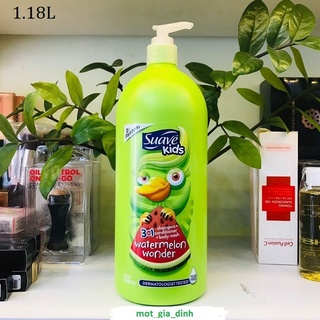Tắm gội xả Suave Kids 3in1 Hương Dưa Hấu 1180ml