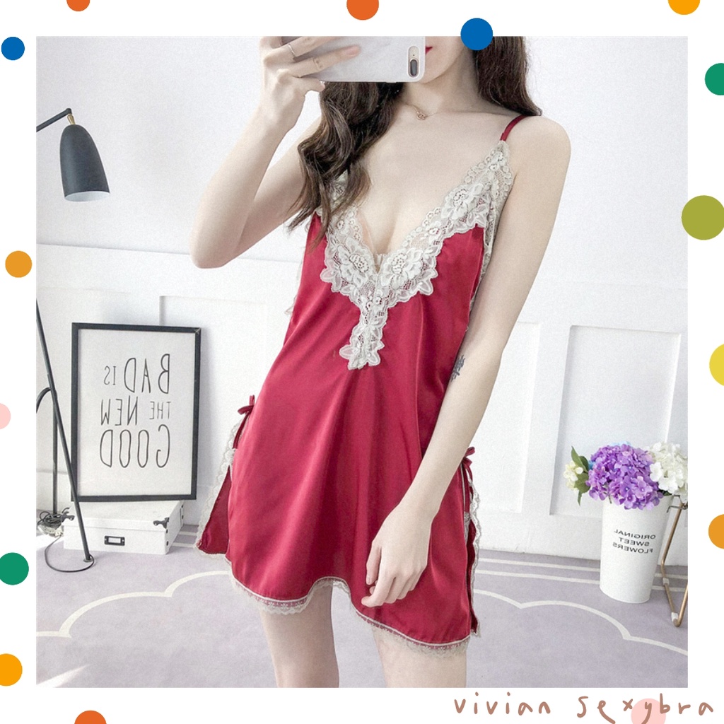 🎀sexy đồ ngủ🎀ren Cao cấp siêu đáng yêu+Quần lót Freesize 40-65kg---022 | BigBuy360 - bigbuy360.vn