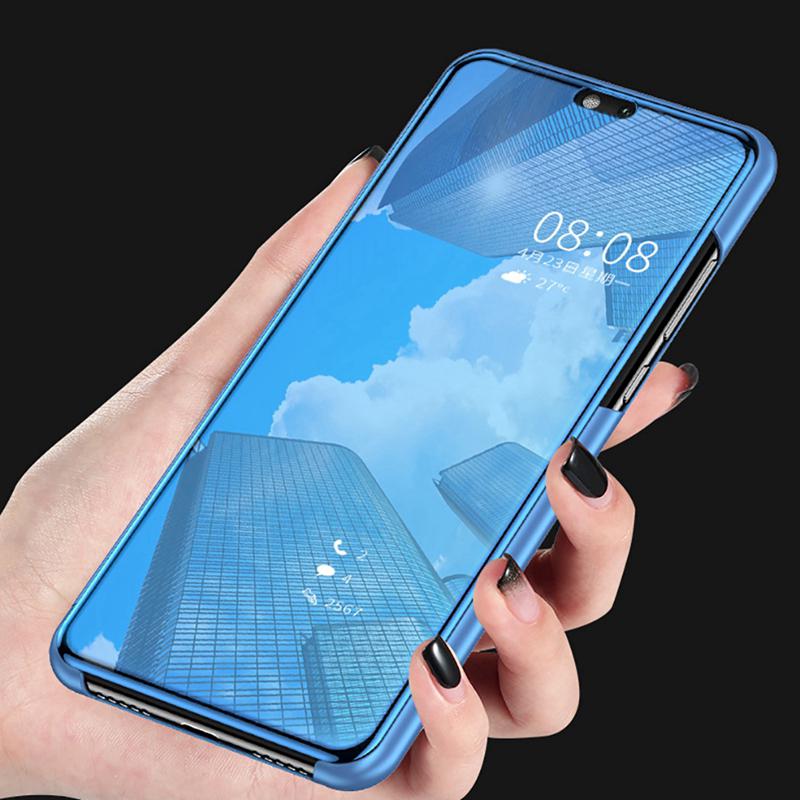 Ốp điện thoại có nắp gương thông minh hiển thị giờ cho điện thoại Vivo Y12S Y51 Y95 Y91C Y1S Y20S Y20 Y50 Y30 Y11 Y17 Y15 Y12 V20 SE