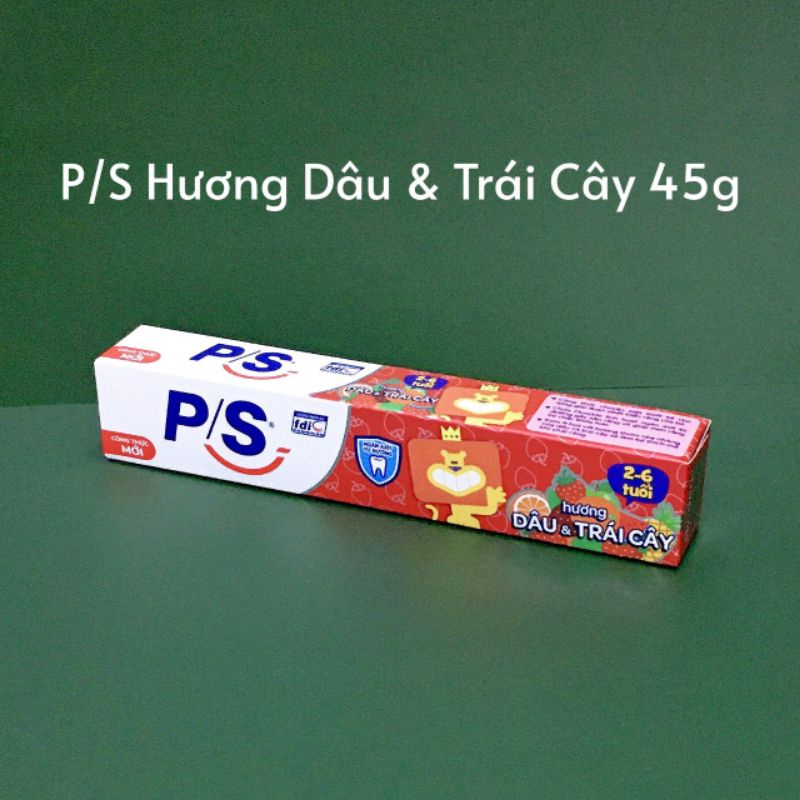 Kem Đánh Răng Trẻ Em P/S Cho Bé 2 -6 Tuổi - Dâu Trái Cây 30-45Gram/hộp