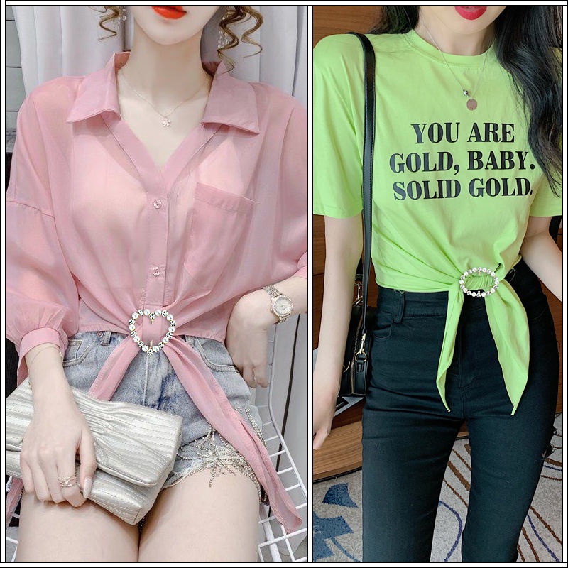 Khóa Thắt Nút Thắt Nút Đính Đá Ngọc Trai Dùng Trang Trí Áo Thun/Khăn Choàng Cổ/Thắt Lưng