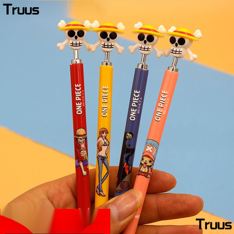 Bút Chì Bấm Cơ 0.5 / 0.7 In Họa Tiết Hoạt Hình One Piece