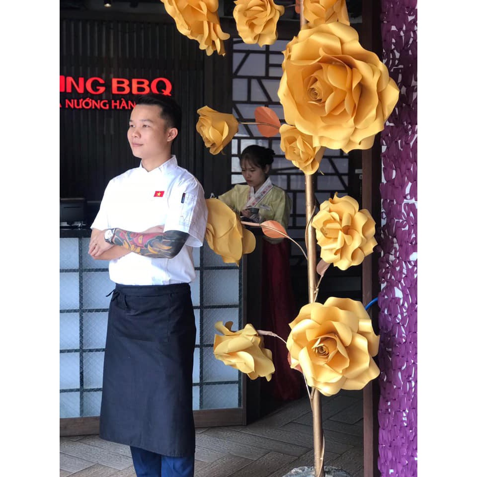 Áo bếp,đồng phục bếp ngắn tay giá rẻ chuyên ngiệp