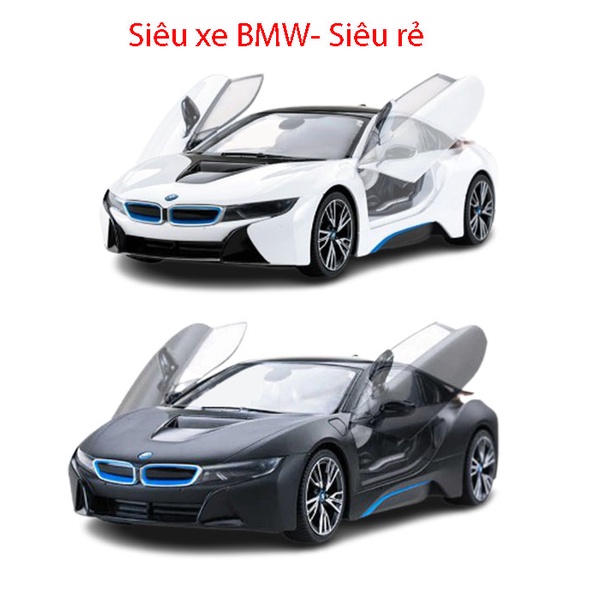 Mô hình siêu xe BMW i8 Roadster ô tô mui trần BMW oranges điều khiển từ xa RC tỷ lệ 1:14 Rastar Chính hãng