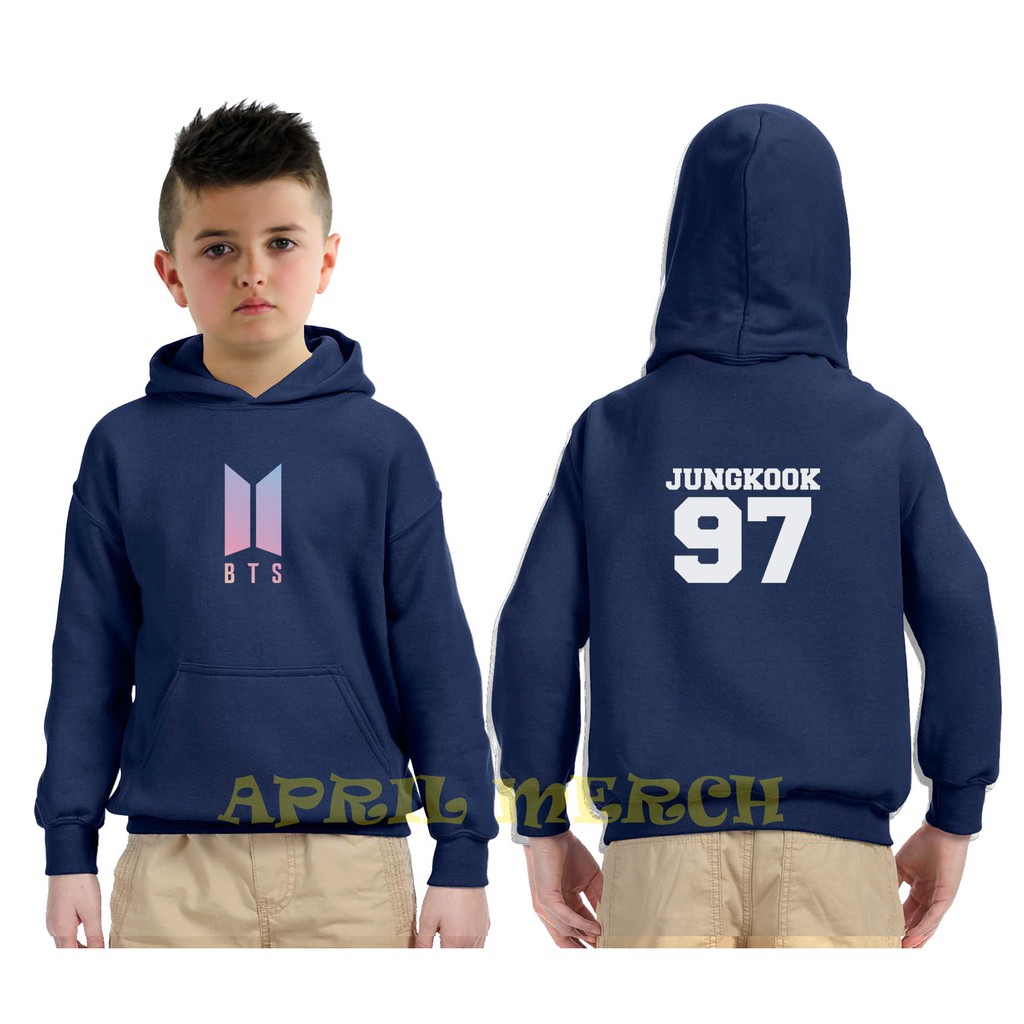 Áo Khoác Hoodie In Hình Bts Jungkook Thời Trang Cho Bé