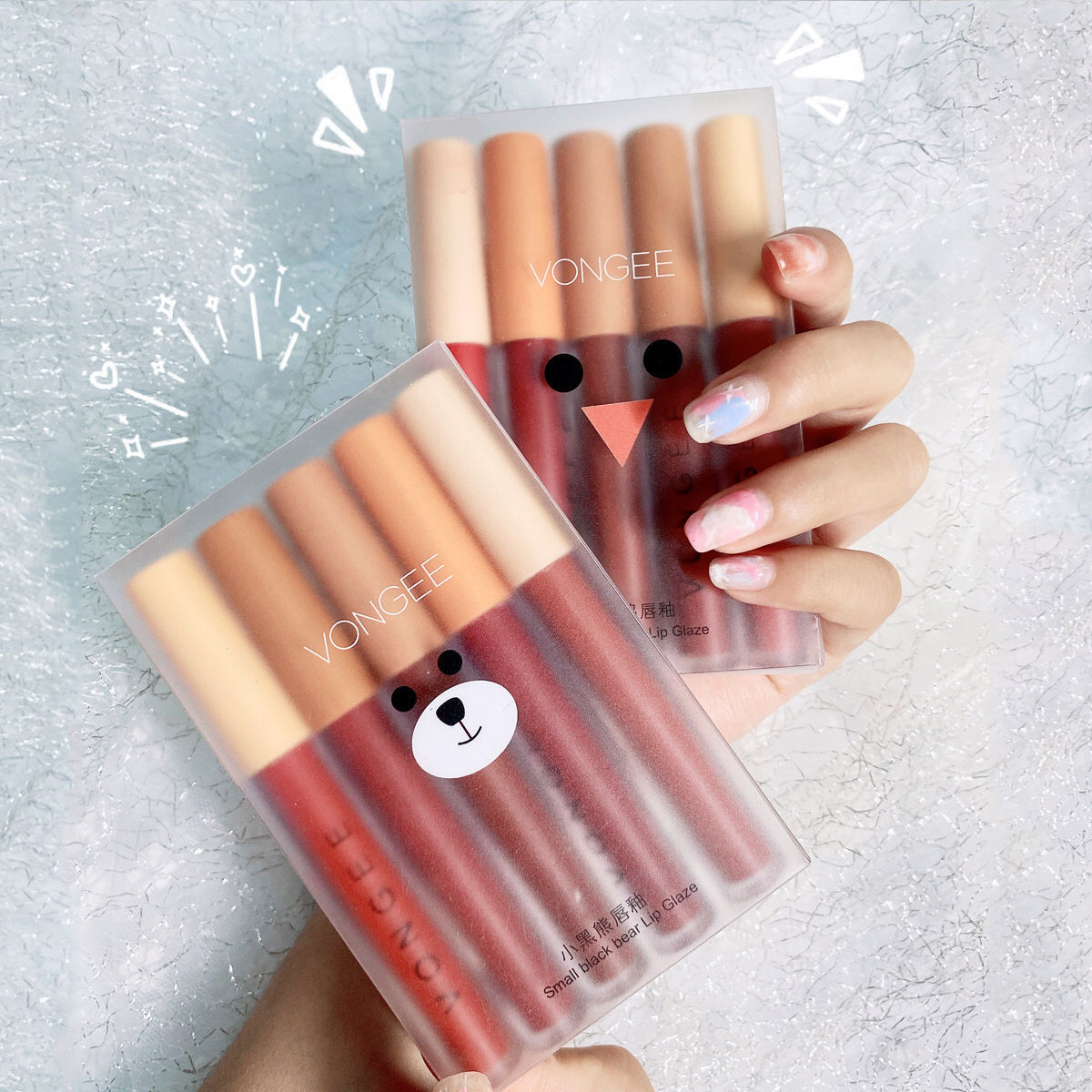 [Hàng mới về] Set 5 Son Kem Lì Mềm Mịn Như Nhung Chống Thấm Nước Lâu Trôi