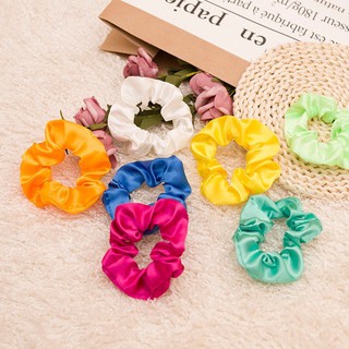 Dây buộc tóc vải cột tóc scrunchies vải phi bóng SC17