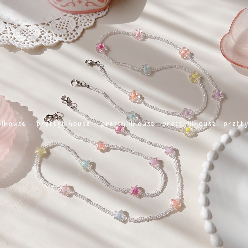 Mask strap/ dây đeo khẩu trang tim trong màu