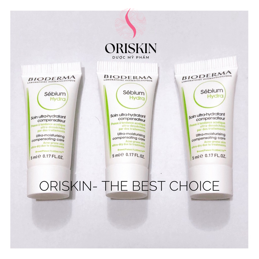 Sample Bioderma Kem dưỡng ẩm giảm khô căng, bong tróc cho da mụn Bioderma Sebium Hydra 5ml