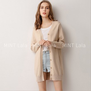 Áo Len Cardigan Dáng Dài Basic Cho Nữ Hàng Đẹp - MINT Lala