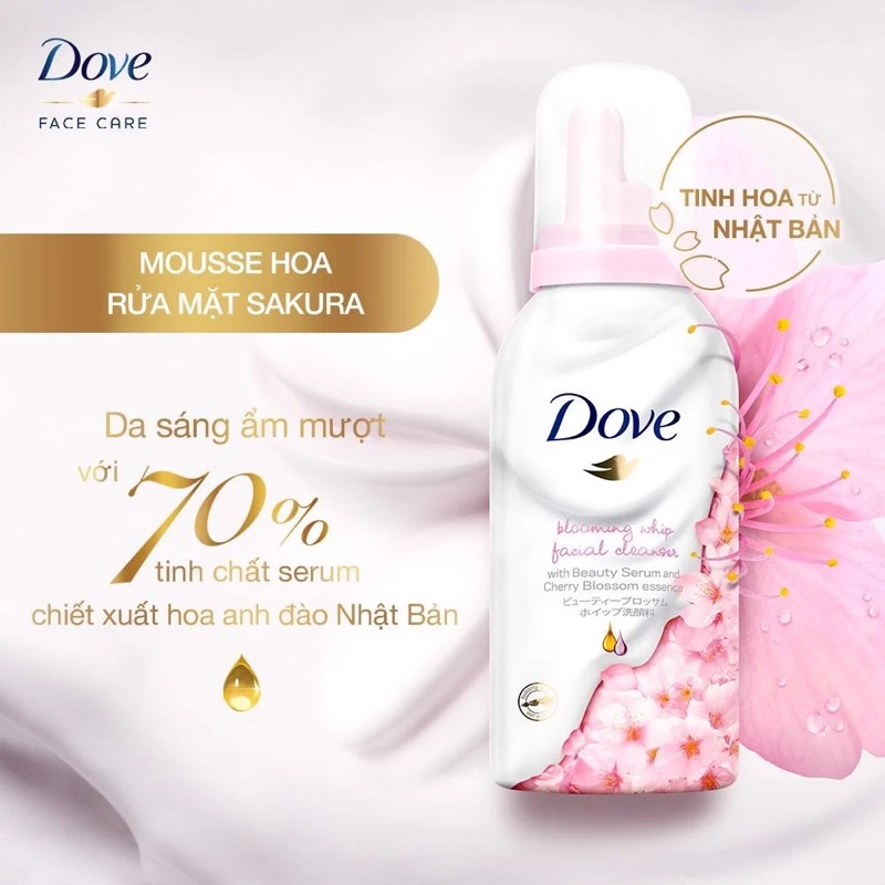 Sữa Rửa Mặt Tạo Bọt Dove Hương Sakura 150g