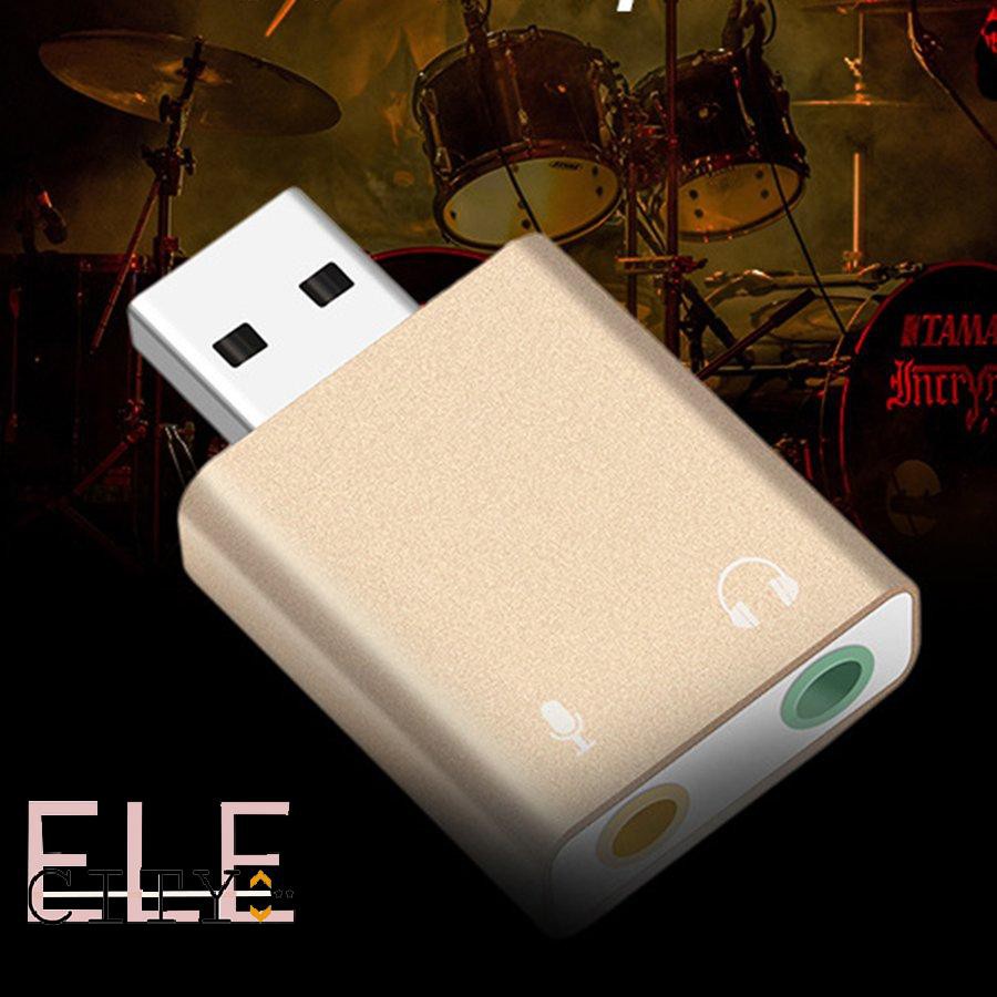 ✨kho sẵn sàng✨External Sound Card USB to Earphone Headphone Microphone Jack USB Adapter