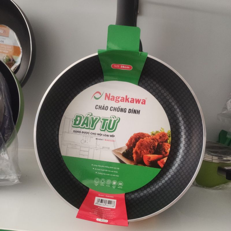 CHẢO CHỐNG DÍNH ĐÁY TỪ NAGAKAWA 28, 30