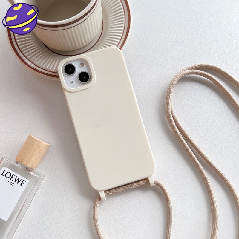 Ốp Điện Thoại Silicon Mềm Đục Chống Thất Lạc Có Dây Đeo Cho iPhone 13 12 11 Pro X XS MAX XR 7 8 Plus