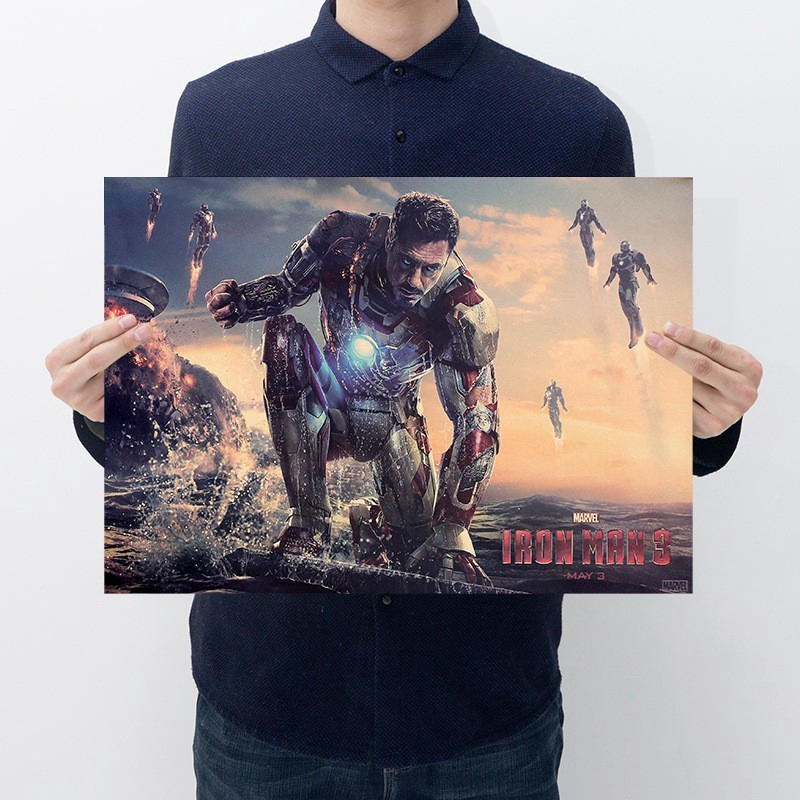 Poster dán trang trí tường in hình Siêu Anh Hùng Marvel