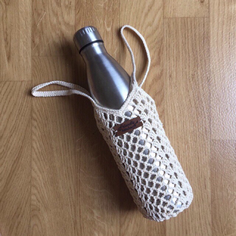 Túi lưới sợi cotton đựng bình nước móc thủ công Friendly Kitchen