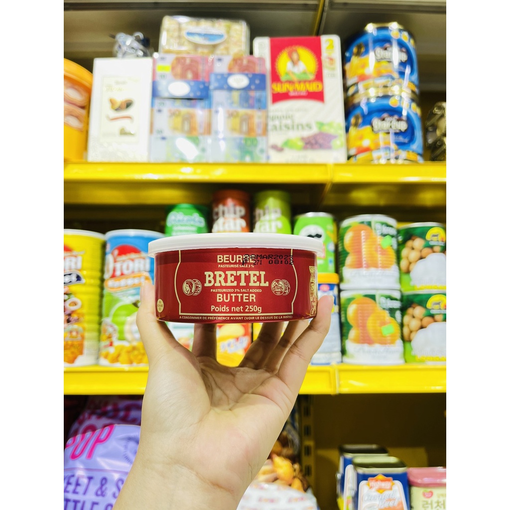 [THÙNG 24] Bơ Pháp Bretel 250g Bơ Đông Tiền Pháp Nhập Khẩu Chính Hãng - Pháp
