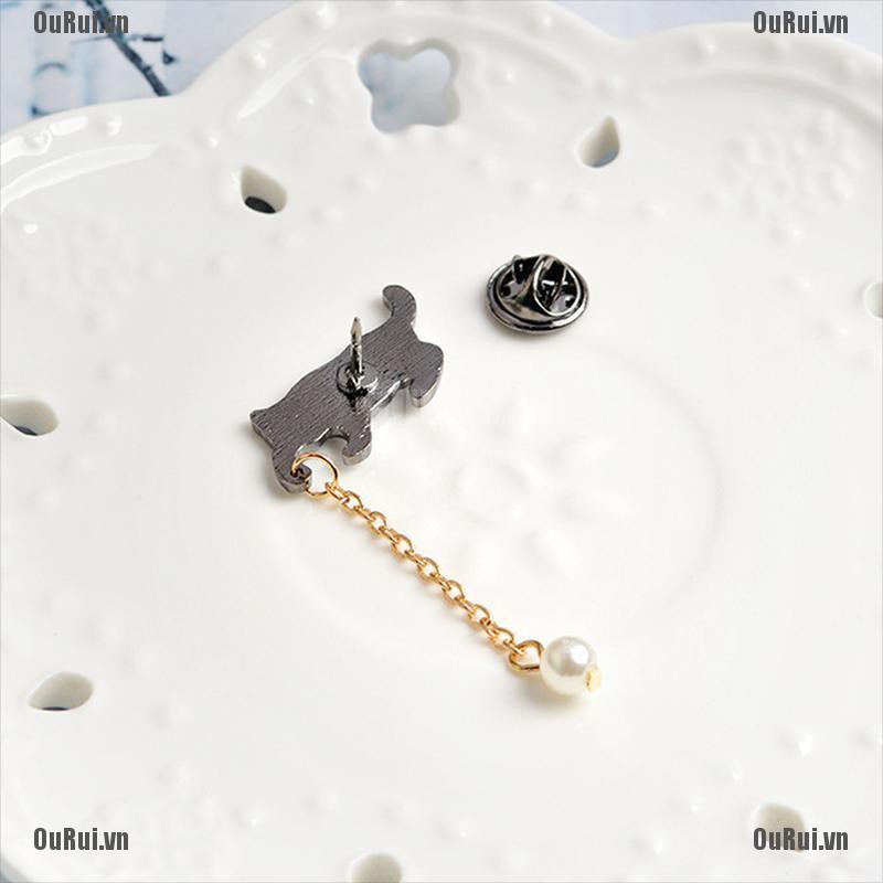 Hoa Tai Hình Mèo Tráng Men Thời Trang