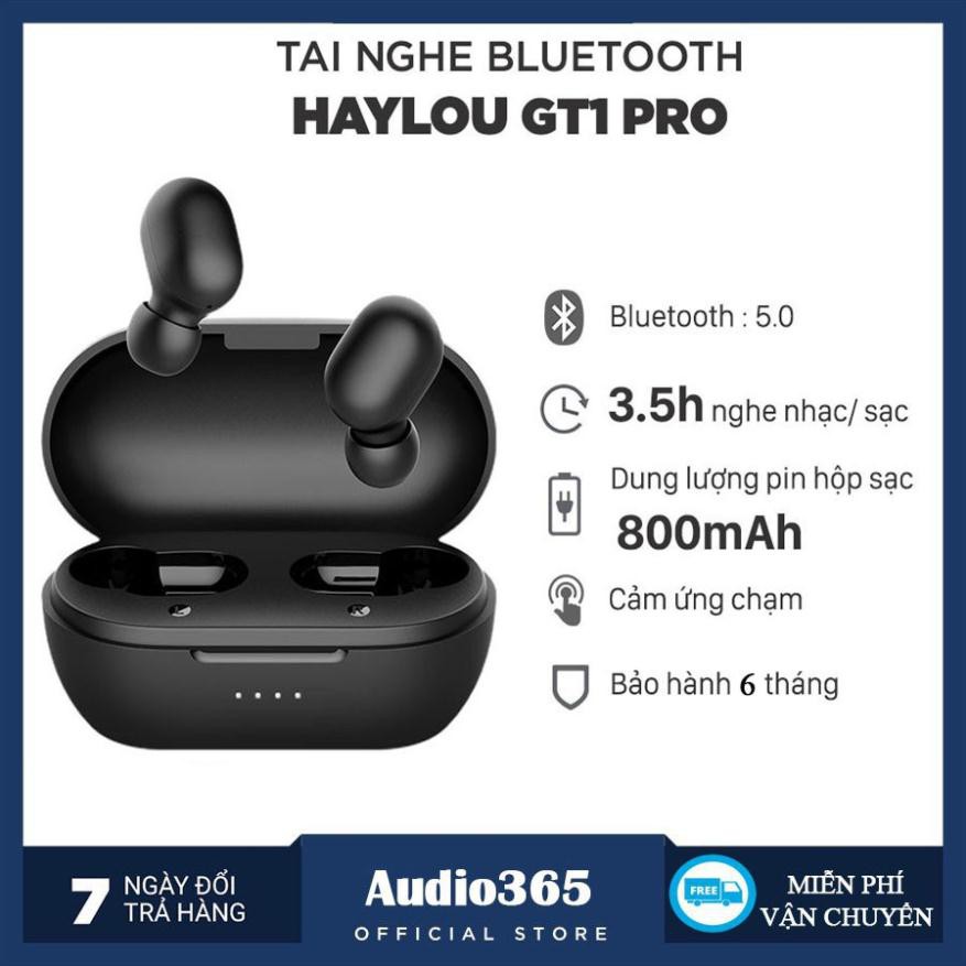 Tai nghe blutooth xiaomi Haylou GT1/ GT1 Pro [ Đổi 1-1] True Wireless 5.0, Pin trâu,nhỏ gọn, nghe gọi cực tốt