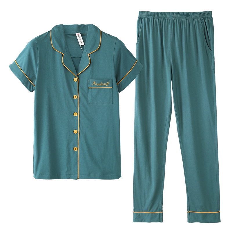 Bộ Đồ Ngủ Áo Tay Ngắn + Quần Dài Xinh Xắn Cho Nữ | BigBuy360 - bigbuy360.vn