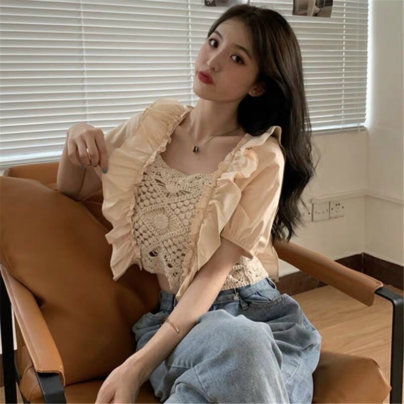 Áo thô pha ren bèo cực xinh