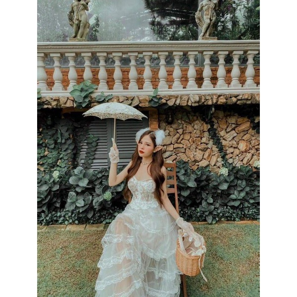 váy bèo ren chụp nàng thơ