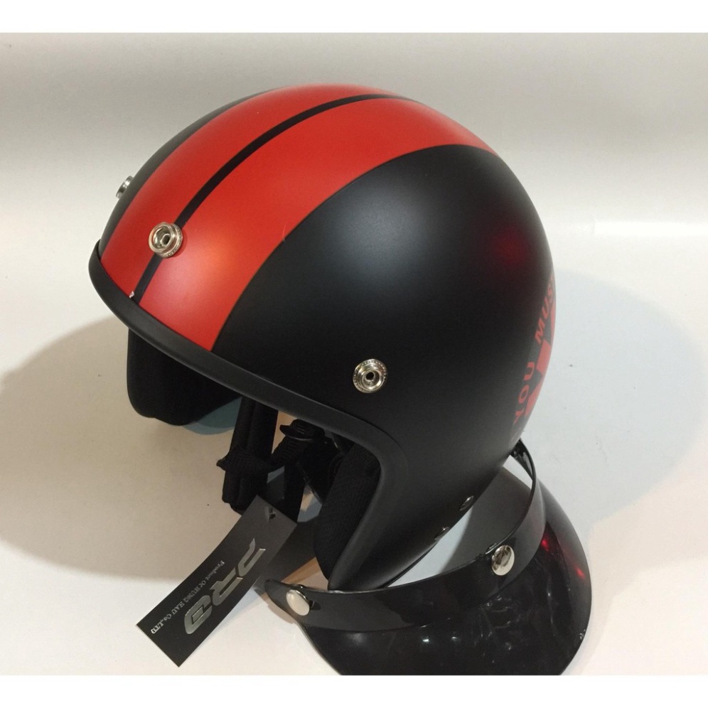 Mũ bảo hiểm 3/4 đầu đạt chuẩn CR (đen đỏ) ĐẠI KA STORE MS 900