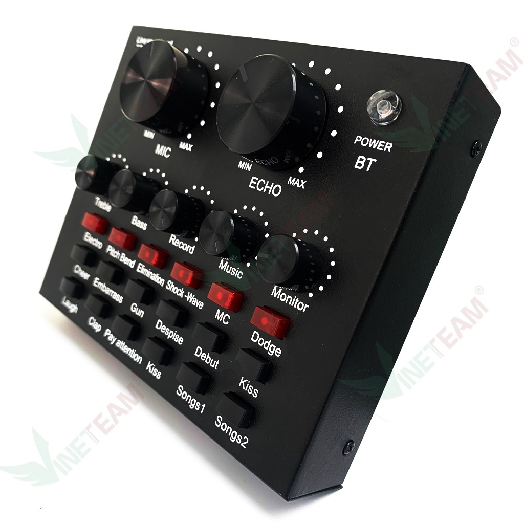 Sound card thu âm V8 có autotune và pin sạc