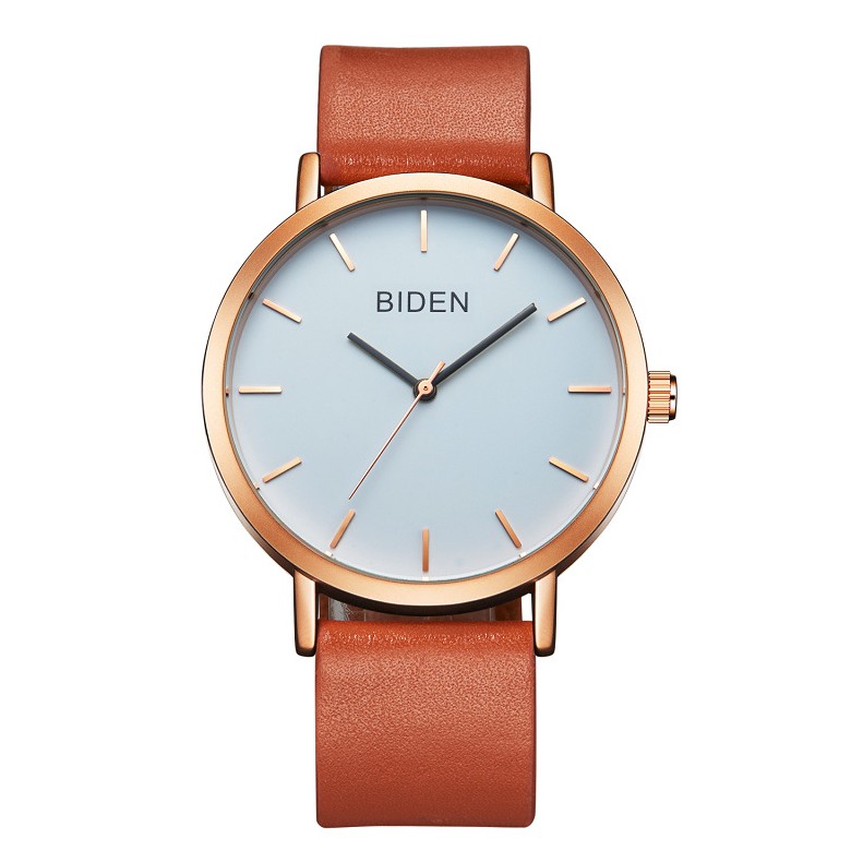 [Mã MASK2610K giảm 10K đơn từ 50K] Đồng hồ nam BIDEN dây da sang trọng chống nước 3ATM, chống xước BIDN4