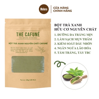 Bột trà xanh hữu cơ chính hãng cafuné nguyên chất 100% - 60 gram & 120 gram