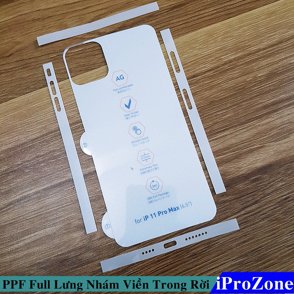 PPF full lưng nhám viền bóng rời cho các đời IPhone 13 Pro Max , 7 Plus Đến IPhone 11 , IPhone 12 Pro Max Dán cực dễ