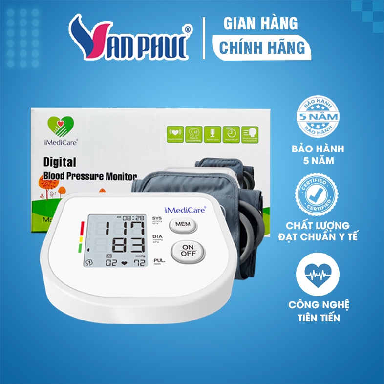 Máy đo huyết áp bắp tay điện tử tự động iMediCare iBPM-6P (CHÍNH HÃNG - BH 5 năm)