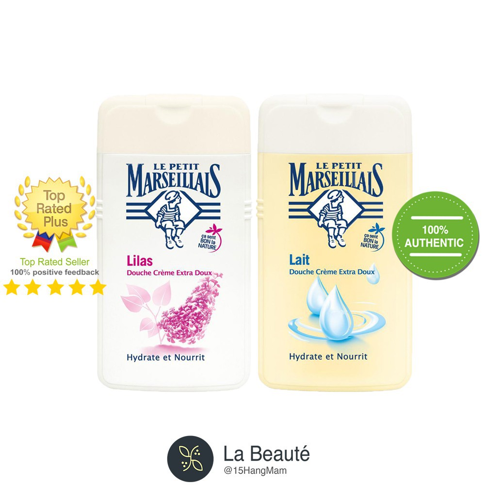 Le Petit Marseillais Gel (Crème) Extra Doux - Sữa Tắm Chiết Xuất Thảo Mộc 250ml