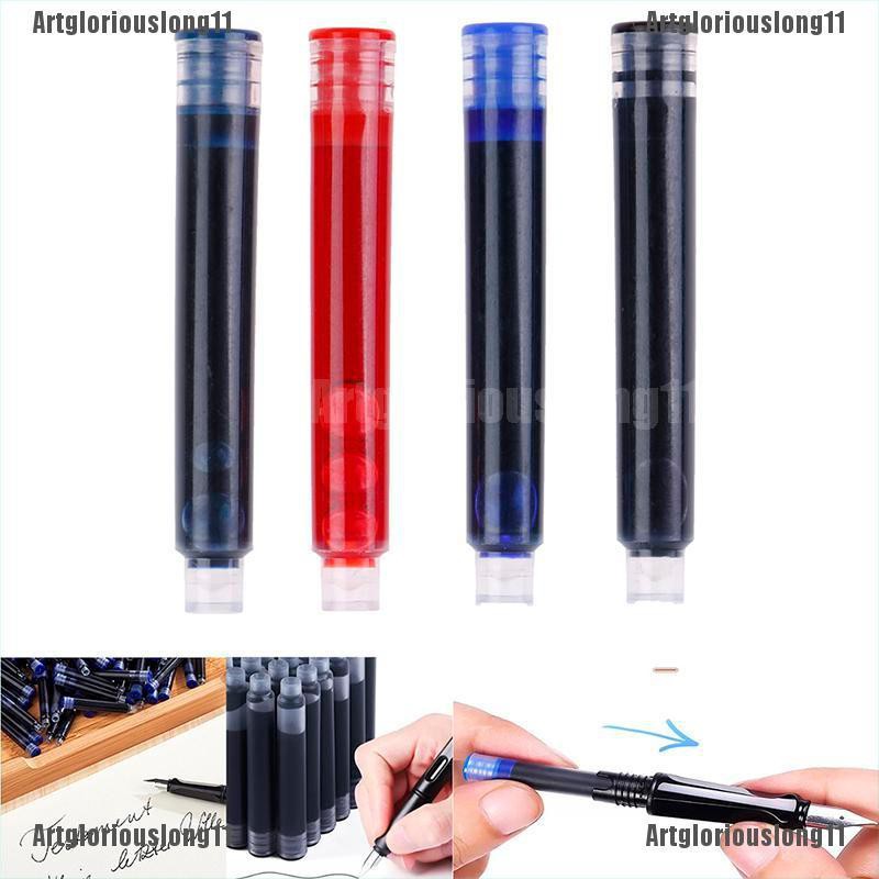 【COD•artg】10pcs fountain pen ink cartridges Black assurance 3.4mm Caliber Repl