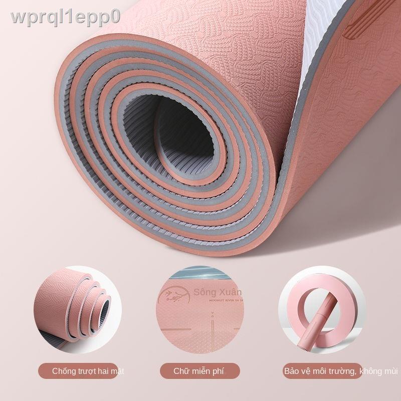 №☢Thảm tập yoga tùy chỉnh dày dành cho người mới bắt đầu cao su chống trượt dành cho nữ chuyên nghiệp thảm tập thể dục t