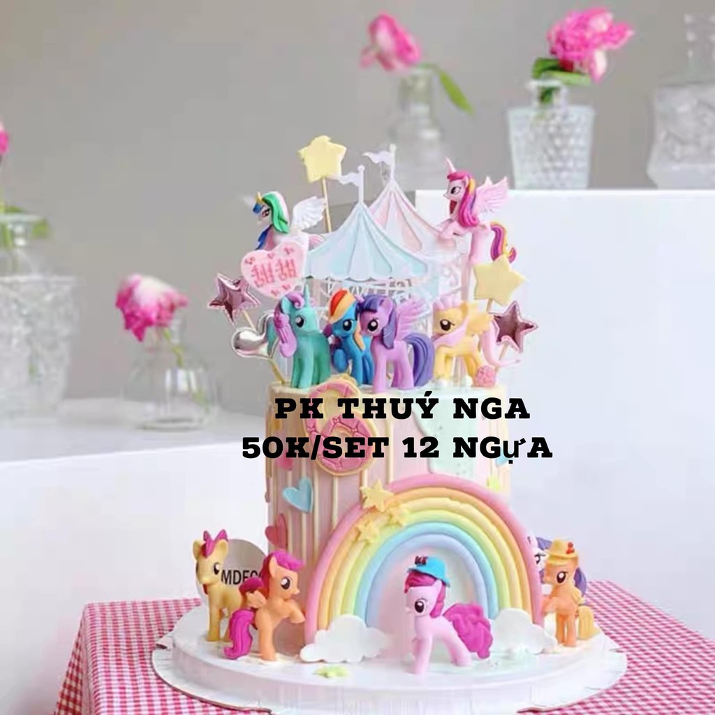 SET 12 NGỰA PONY TRANG TRÍ BÁNH KEM