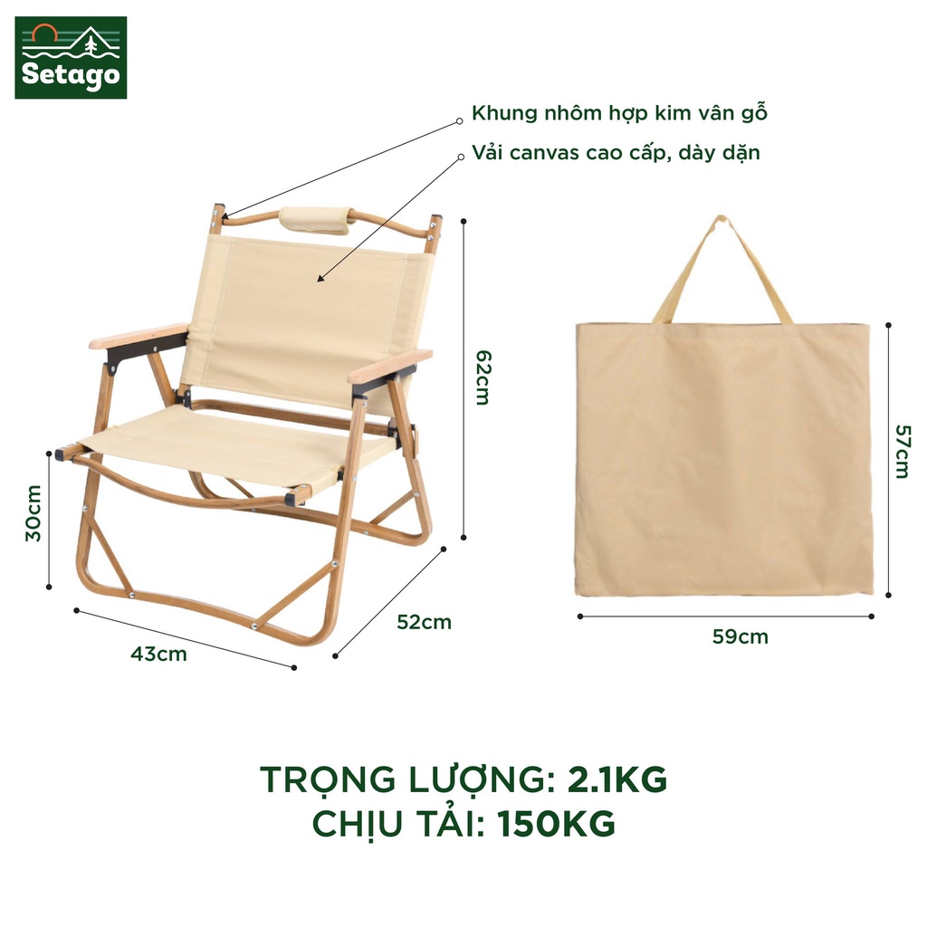 Ghế gấp cắm trại, dã ngoại Glamping - ghế gấp xinh xắn gọn nhẹ cho ngày cắm trại cực chill