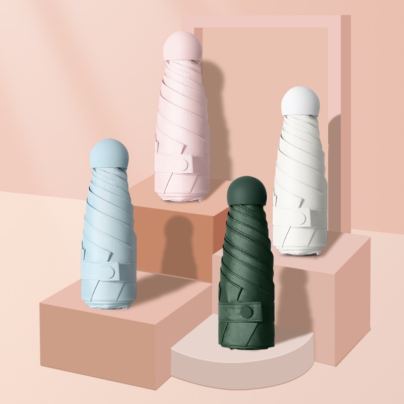 Dù mini Chống Nắng / Tia UV Dạng Xếp Hình Viên Thuốc mini Phong Cách Bắc Âu Sự Bảo Vệ