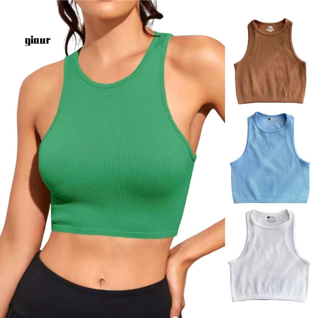 Áo Tank Top Chất Liệu Co Giãn Thấm Hút Mồ Hôi Thời Trang Mùa Hè Cho Nữ