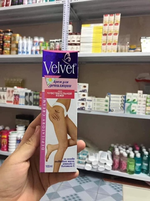 Kem Tẩy Lông Velvet Nga 100ml Chính Hãng - Kem tẩy lông an toàn cho cả da nhạy cảm, không gây đau rát