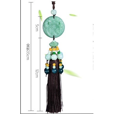 Khánh treo xe hơi xanh ngọc tua rua