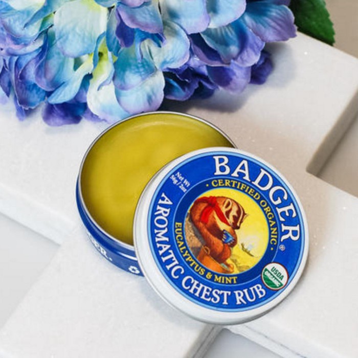 Sáp Bôi Ấm Ngực Hữu Cơ Badger Aromatic Chest Rub 56g