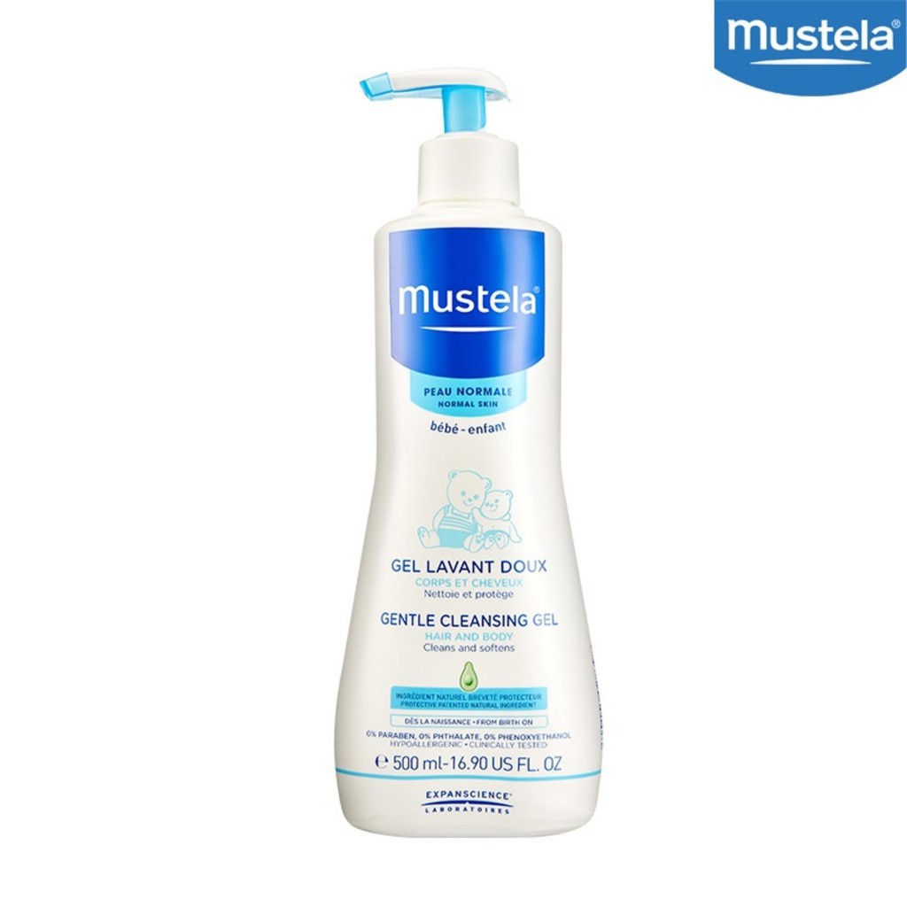 Sữa Tắm Gội Cho Trẻ Sơ Sinh &amp; Em Bé Da Thường Mustela 500ml